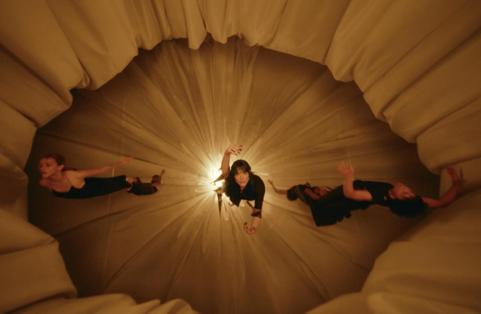Backlit backdrop to dress up the Hiroshima videoclip