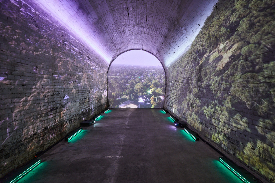 ShowTex RP Grey Plus, PolyMolton for Sleeps Hill Tunnel - Adelaide Fringe Festival